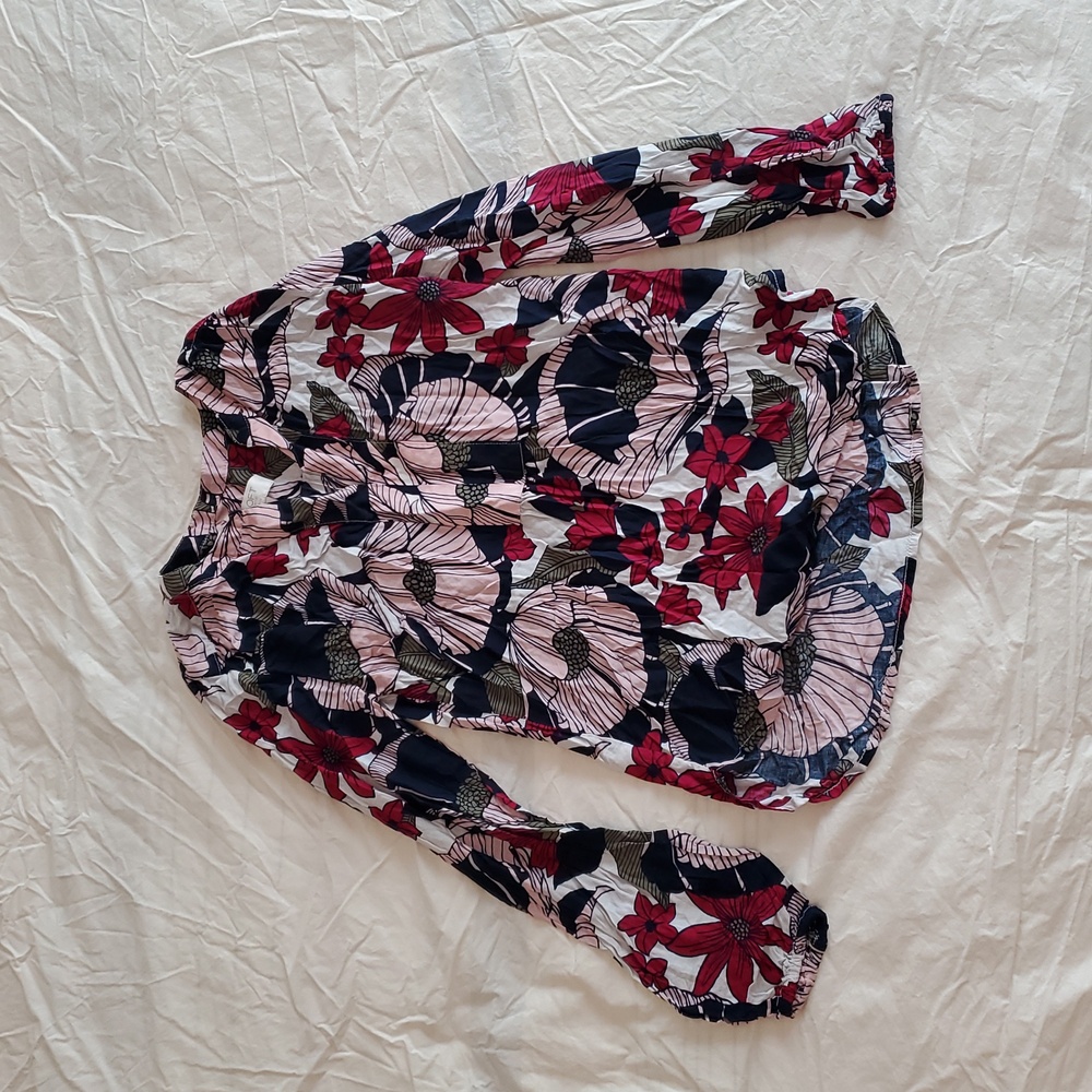 LOFT Bold Floral Blouse